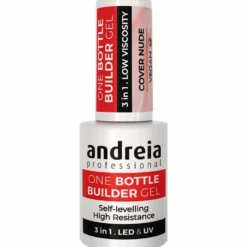 Andreia Professional One Bottle Builder Gel 3 In 1 - Low Viscosity Builder Gel Cover Nude, 14ml
