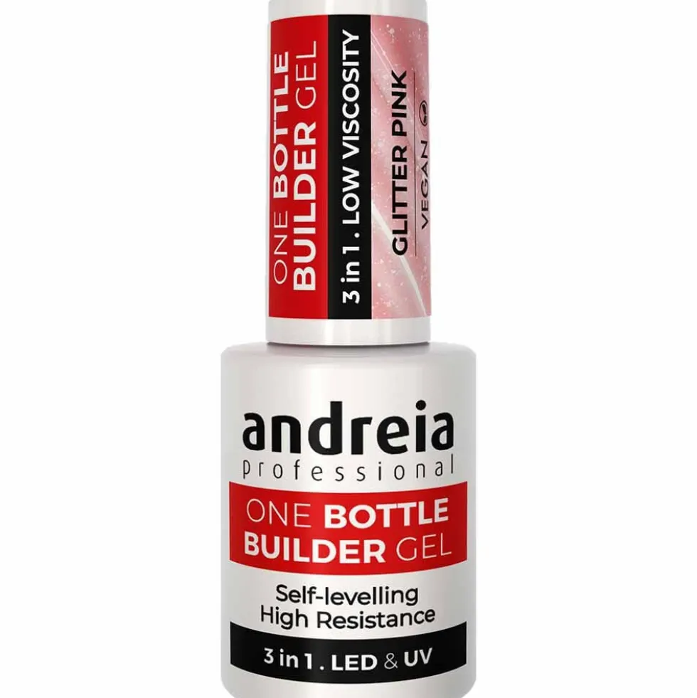 Andreia Professional One Bottle Builder Gel 3 In 1 - Low Viscosity Builder Gel Cover Nude, 14ml