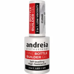 Andreia Professional One Bottle Builder Gel 3 In 1 - Low Viscosity Builder Gel Cover Nude, 14ml