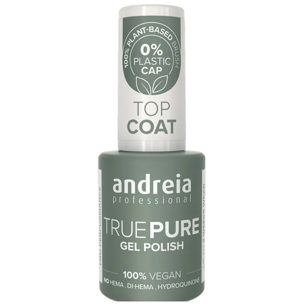 Andreia Professional True Pure Top Coat - Hema Free Gel Polish, 10.5ml