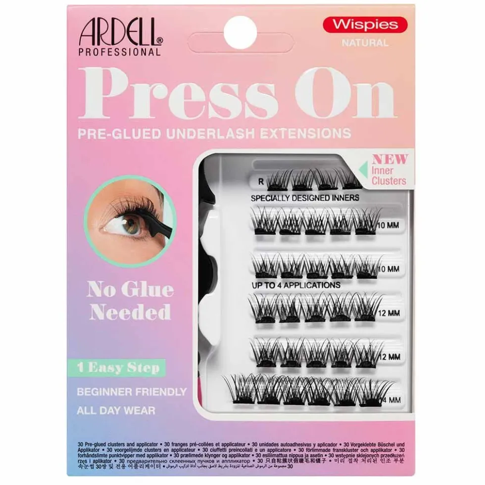 Ardell Press On Pre-Glued Underlash Extensions Wispies Natural, 30 ct