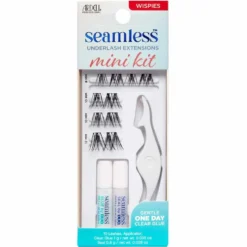 Ardell Seamless Underlash Extensions Wispies 10 Ct, 1 Day Clear Glue & Seal Mini Kit