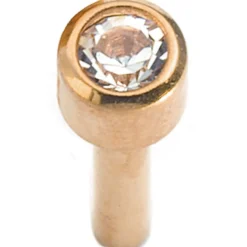 Caflon Mini Bezel Gold April Piercing Stud 12 pair pack