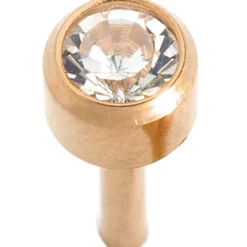 Caflon Regular Bezel Gold April Piercing Stud 1 pair