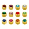 Caflon Regular Bezel Gold Piercing Stud Assortment 12 pair pack