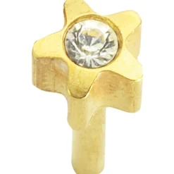 Caflon Regular Starstone Gold April Piercing Stud 1 pair