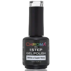 Chroma Gel One Step Gel Polish - White a Super Nova 15ml