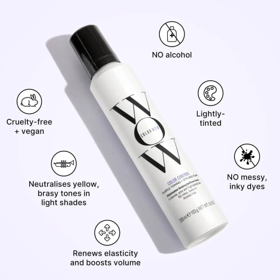 Color Wow Color Control Purple Toning + Styling Foam 200ml