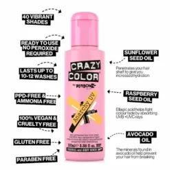 Crazy Color Semi Permanent Hair Colour Cream - Pinkissimo 100ml
