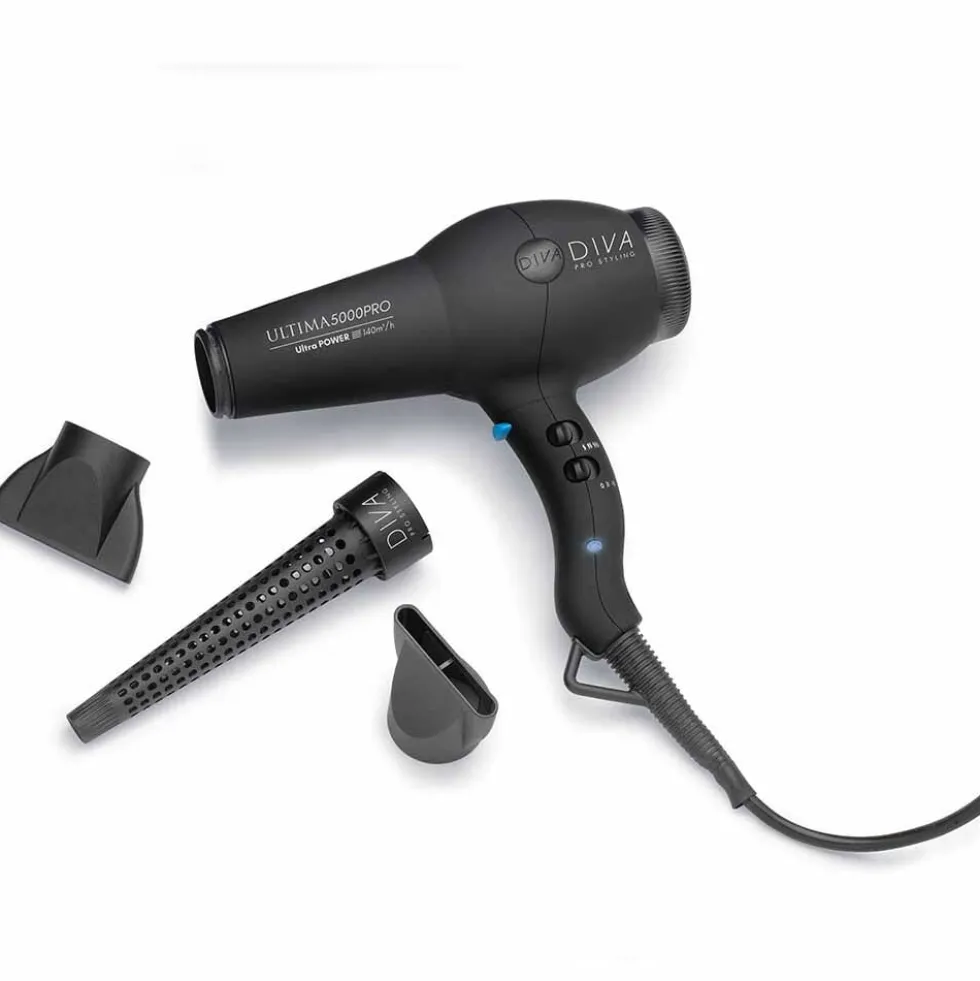 Diva Pro Styling Ultima 5000 Pro Hair Dryer Black
