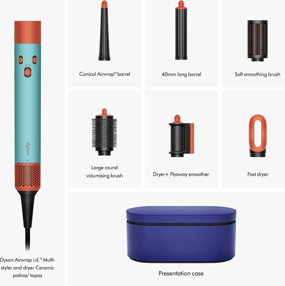 Dyson Airwrap i.d.™ Multi-styler and Dryer, Straight+Wavy Hair - Ceramic Patina and Topaz