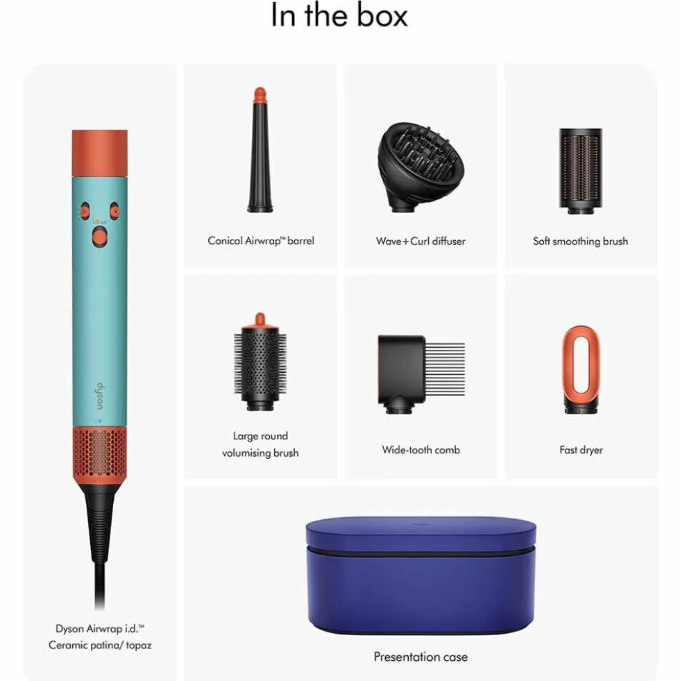 Dyson Airwrap i.d.™ Multi-styler and Dryer, Curly+Coily Hair - Ceramic Patina and Topaz