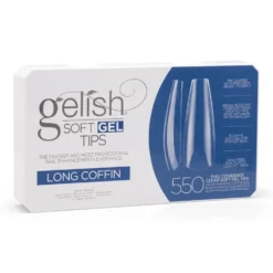 Gelish Soft Gel Tips - Long Coffin, Pack of 550