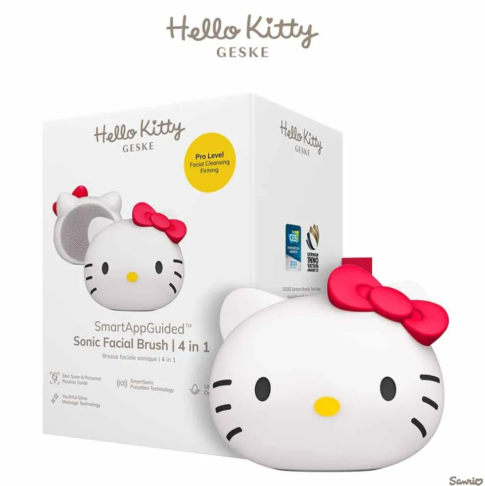 GESKE Hello Kitty Sonic Facial Brush 4 in 1