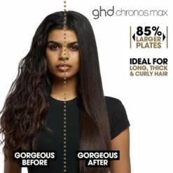 ghd Chronos Max Straightener Black, Professional Use