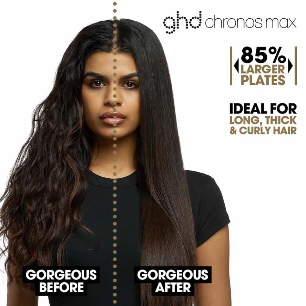 ghd Chronos Max Straightener Black, Professional Use