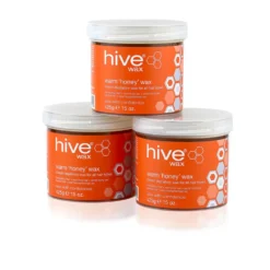 Hive of Beauty Options Warm Honey Wax Pots, 3 x 425g