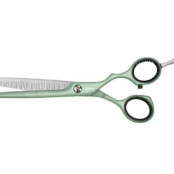 Jaguar White Line Pastell Plus Offset 40 Matcha Green Texturing Thinning Scissors 5.5 inch