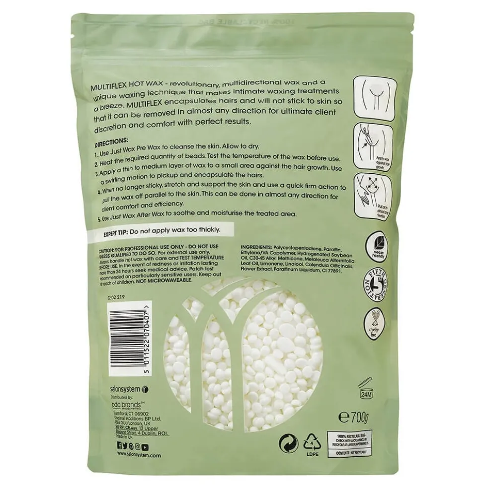 Just Wax Multiflex Tea Tree & Calendula Stripless Hot Wax Beads 700g