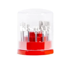 Kupa K-Star CB-KIT-SILVER Nail Drill Bit Kit Silver 10 Piece