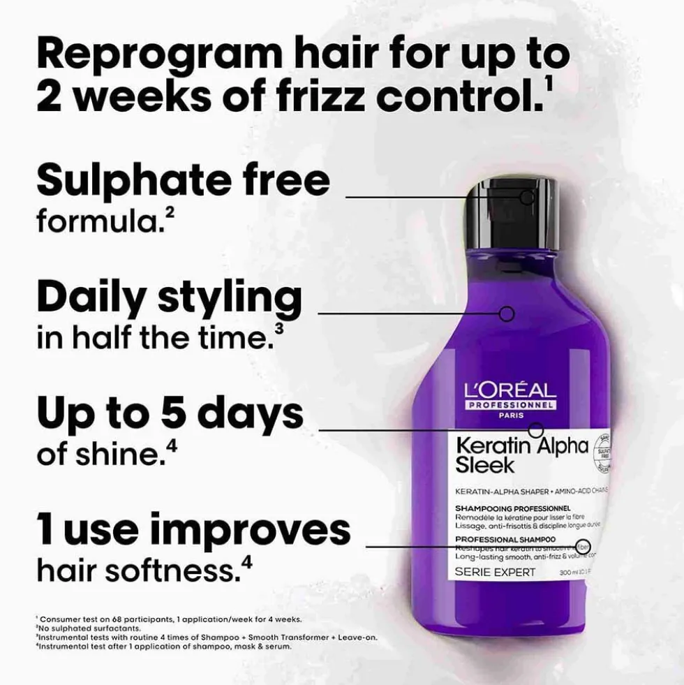 L'Oréal Professionnel Serie Expert Keratin Alpha Sleek Shampoo 300ml