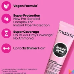Matrix Super Sync Pre-Bonded Glossing Alkaline Demi-Permanent Hair Colour 10V Violet Cool 90ml