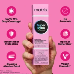 Matrix Super Sync Pre-Bonded Glossing Alkaline Demi-Permanent Hair Colour 10V Violet Cool 90ml