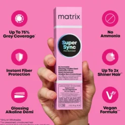 Matrix Super Sync Pre-Bonded Glossing Alkaline Demi-Permanent Hair Colour 10V Violet Cool 90ml