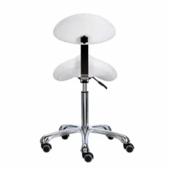 Mirplay Alpha Stool with wheels, White