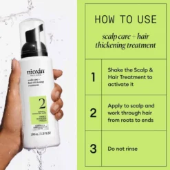 Nioxin Scalp + Hair Thickening System 2 Treatment Serum for Natural Hair with Progressed Thinning 100ml