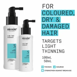 Nioxin Scalp + Hair Thickening System 3 Treatment Serum for Coloured Hair with Light Thinning 100ml