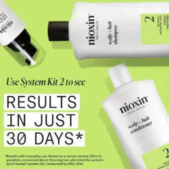 Nioxin System 2 Scalp + Hair Thickening Shampoo for Natural Hair with Progressed Thinning 1L