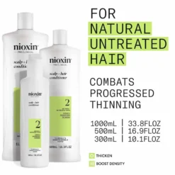 Nioxin System 2 Scalp + Hair Thickening Conditioner for Natural Hair with Progressed Thinning 1L