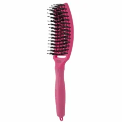 Olivia Garden Care Ionic Fingerbrush Hair Brush - Hot Pink