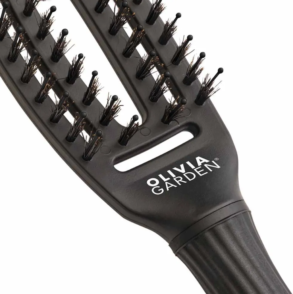 Olivia Garden Care Ionic Fingerbrush Hair Brush - Small Black