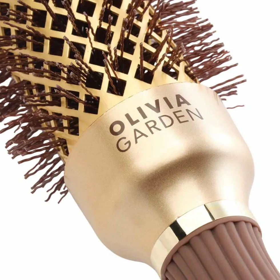 Olivia Garden Expert Blowout Round Hair Brush Speed Gold & Brown 35mm