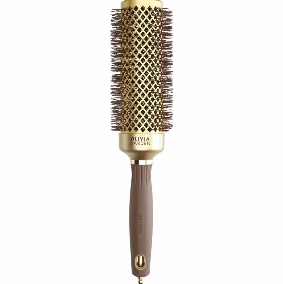 Olivia Garden Expert Blowout Round Hair Brush Speed Gold & Brown 45mm