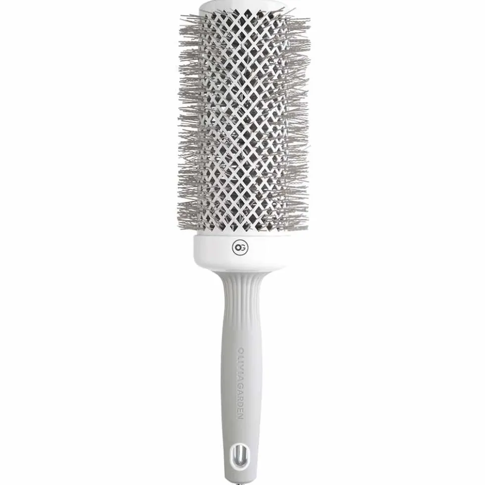 Olivia Garden Expert Blowout Round Hair Brush Speed White & Grey 55mm