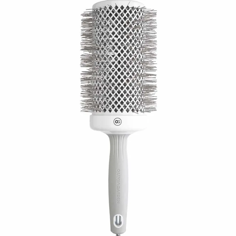 Olivia Garden Expert Blowout Round Hair Brush Speed White & Grey 65mm