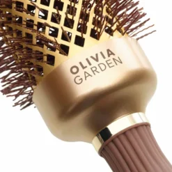 Olivia Garden Expert Blowout Round Hair Brush Shine Gold & Brown 45mm