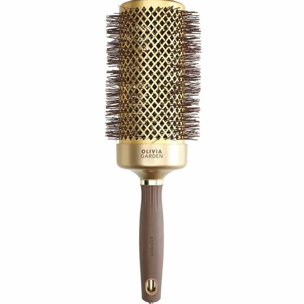 Olivia Garden Expert Blowout Round Hair Brush Speed Gold & Brown 65mm
