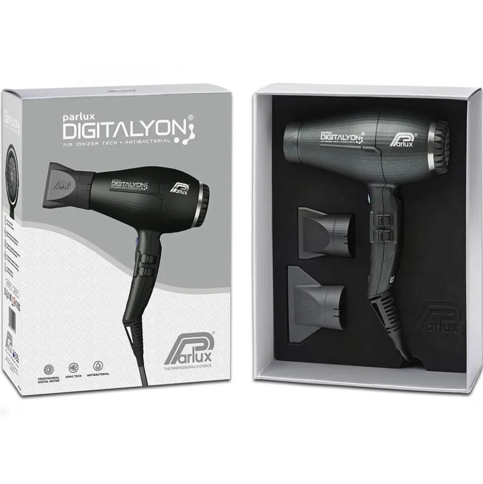 Parlux Digitalyon Light Air Ionizer Hair Dryer, Anthracite