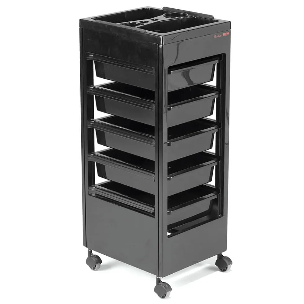REM Studio Salon Trolley, Black, Accessory Top