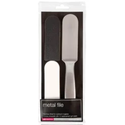 Salon Services Metal Foot File and Disposable Grits in Silver