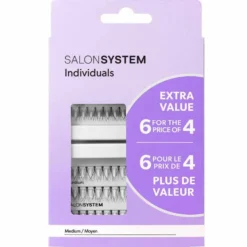 Salon System Individuals Medium Lashes, Extra Value pack