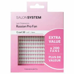 Salon System Lash Extensions Russian Pro Fan C Curl 5D 0.07 - 13mm Extra Value Pack