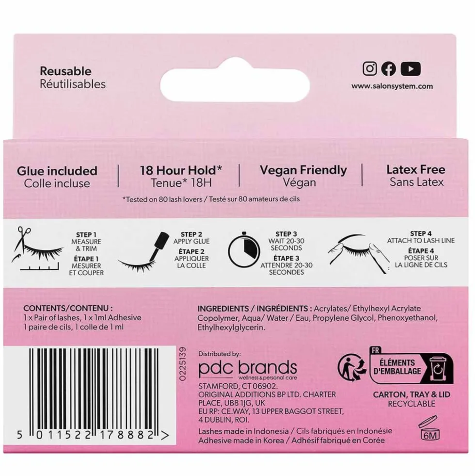 Salon System Strip Lash 022 3/4 Length