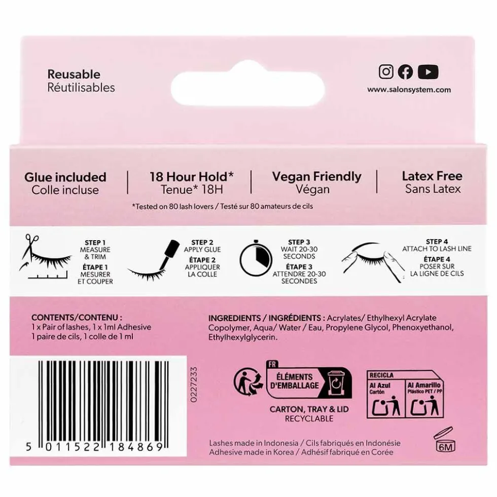 Salon System Strip Lash 130 3/4 Length