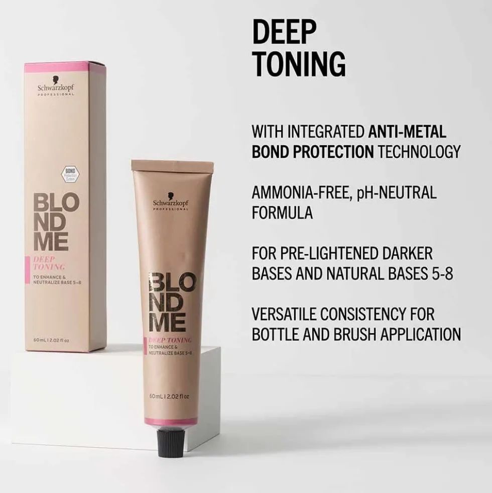 Schwarzkopf Professional BlondMe Deep Toning Permanent Hair Colour - Granite 60ml