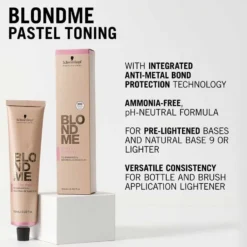 Schwarzkopf Professional BlondMe Pastel Toning Permanent Hair Colour - Brown-Mahogany 60ml